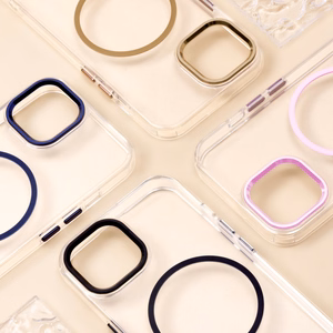 Caurspīdīgs Thin Mag maciņš iPhone 17 Pro 6,3", zils