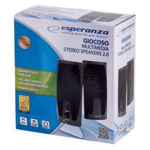 Esperanza EP110 divvirzienu vadu skaļrunis, melns, 6 W