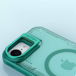 Nillkin Iceblade Prop magnētiskais viedtālruņa apvalks ar statīvu iPhone 16e - zaļš