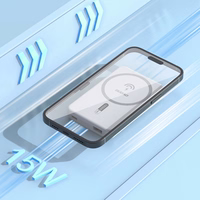 Portatīvais lādētājs Dudao K14S+ 10000mAh 20W USB-A / USB-C / Magnētiskais ar statīvu - balta