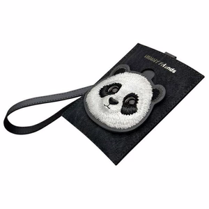 Nimmy Big Eyed Pet 2.0 Panda 3-in-1 Viedtālruņa apvalks + maks + sekošanas ierīces korpuss - melns