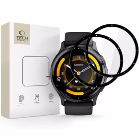 Tech-Protect Glass Flex+ 2 daļu hibrīdā stikla komplekts Garmin Venu 3 - melns