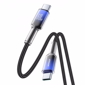 USB kabelis Joyroom S-A42 melns Type-C / Type-C 120cm (līdz 60W)
