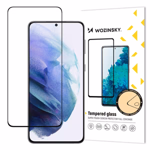 Wozinsky rūdītais stikls pilnas līmes īpaši izturīgs aizsargstikls pilna pārklājuma ar rāmi maciņam draudzīgs Samsung Galaxy S21 5G melns