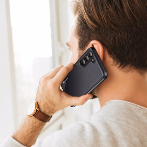 Dux Ducis Fino viedtālruņa apvalks Samsung Galaxy S23+ ar silikona rāmi pelēks