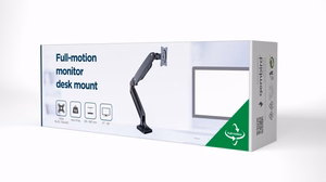 Gembird MA-DA1-03 monitor mount / stand 88.9 cm (35") Desk melns