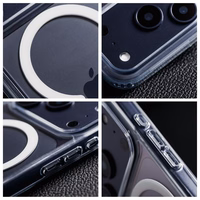 Maciņš for Samsung S26 PLUS Forcell F-Protect Clear Hybrid Premium saderīgs ar MagSafe caurspīdīgs