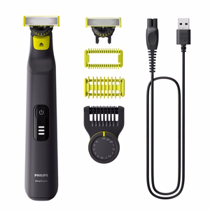 Philips OneBlade Pro 360 QP6542/15 – sejas un ķermeņa skuveklis mitrai un sausai lietošanai, darbības laiks 90 min., litija jonu, melns