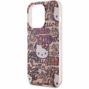 Hello Kitty IML Tags Graffiti viedtālruņa apvalks iPhone 14 Pro Max - rozā