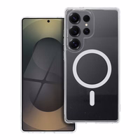 Viedtālruņa apvalks Drop Glue krāsains gredzenveida Magnētiskais vāciņš ar MagSafe, piemērots SAMSUNG S25 ULTRA, balts