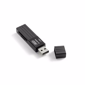 XO DK05A 2-in-1 USB 2.0 karšu lasītājs, melns