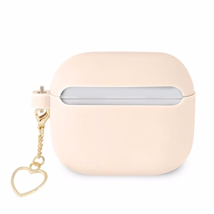Guess GUA3LSCHSP AirPods 3 чехол розовый/розовый Silicone Charm Heart Collection