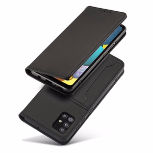Magnētiskais karšu apvalks Xiaomi Redmi Note 11 maciņš karšu turētājs melns