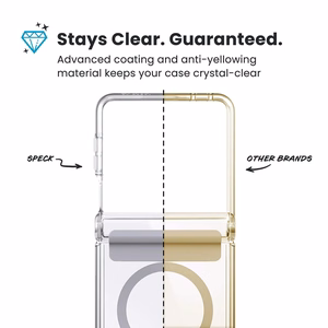 Speck Presidio Perfect-Clear Magnet – MagSafe vāciņš Samsung Galaxy Z Flip 8 (caurspīdīgs)