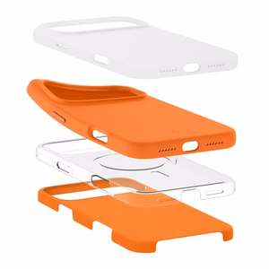 Spigen Silicone Fit Mag MagSafe чехол iPhone 17 Pro Max - оранжевый