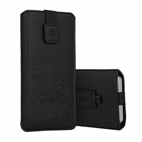 WONDER Deko Viedtālruņa apvalks (izmērs XL) Iphone 15/15 Pro/Iphone 16/16 Pro/Samsung S24/S24 Plus/S25/S25 Plus/A53/A55 5G melns