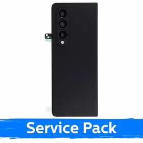 Aizmugurējais vāks, saderīgs ar Samsung F936 Z Fold4 / Fantoma melns / (Service Pack)