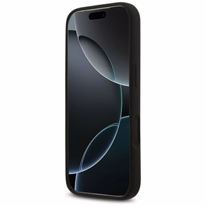 Guess Чехол для iPhone 17 Pro совместимый с MagSafe GUHMP17LSCTRLMK (Silicone W/ Triangle Logo) чёрный