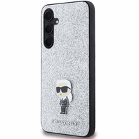 Karl Lagerfeld Fiksēts Mirdzošs Ikonik Logo Metal Pin viedtālruņa apvalks Samsung Galaxy A35 - sudraba