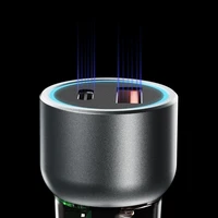 Dudao R4T 25W USB-A / USB-C automašīnas lādētājs - pelēks