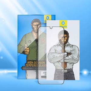 5D Mr. Monkey Glass - Apple iPhone X/XS/11 Pro melns (Spēcīgs HD)