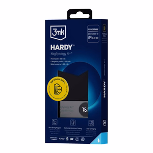 3mk HARDY MagSynergy Ni+ 5 000mAh 22.5W Portatīvais lādētājs ar USB 1C1L - melns