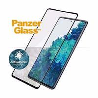 PanzerGlass E2E Microfracture antibakteriālais stikls Samsung Galaxy S20 FE - ar melnu rāmi