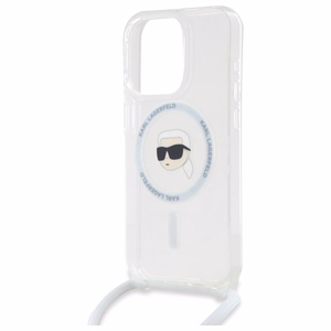 Karl Lagerfeld Crossbody IML Karl Head Magnētiskais viedtālruņa apvalks iPhone 16 Pro Max - caurspīdīgs