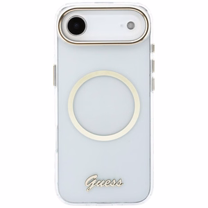 Guess IML Script Metal MagSafe Maciņš for iPhone Air - Clear