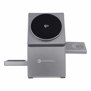 Bezvadu charging station Forcell 3in1 (F-06) (MagSafe) (Phone; Pods; Watch) 15W