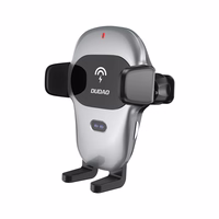 Dudao automātiskais turētājs ar iebūvētu Qi 15W bezvadu lādētāju pelēks (F20xs)