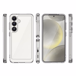 Kosmosa apvalks ar gēla rāmi Samsung Galaxy S25 - caurspīdīgs melns