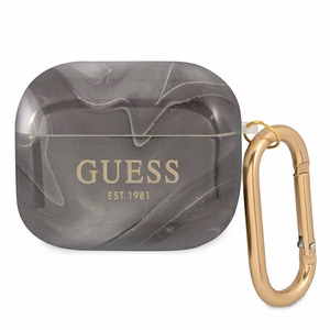 Guess GUA3UNMK чехол AirPods 3 чёрный/чёрный Marble Collection
