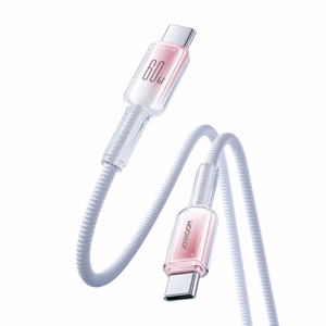 USB kabelis Joyroom S-A42 balts Type-C / Type-C 120cm (līdz 60W)