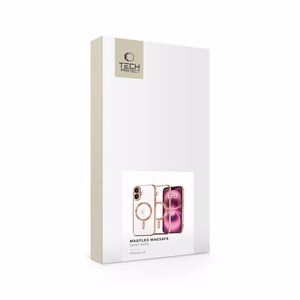 Tech-Protect MagFlex Magnētiskais viedtālruņa apvalks iPhone 16 - Caurspīdīgs / Rozā