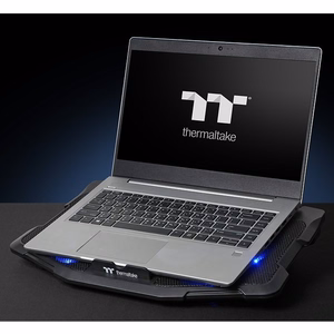 Thermaltake Massive 12 Max klēpjdatora dzesēšanas paliktnis, 43,2 cm (17 collas), 2200 apgr./min, melns