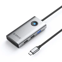 Orico PW11-5P USB-C Hub dokstacija 1x USB-A 3.0 + 2x USB-A 2.0 + 1x USB-C PD + 1x HDMI - pelēka