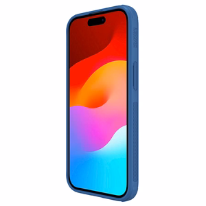 Nillkin Super Frosted Shield Pro pastiprināts apvalks iPhone 15 Plus - zils