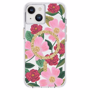 Rifle Paper Co. Rose Garden MagSafe vāciņš ar zelta folijas akcentiem iPhone 14 / 13