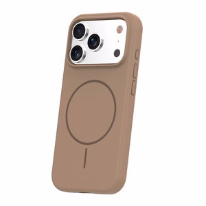 Silicone Thin Mag case for iPhone 17 Pro Max 6,9" brown