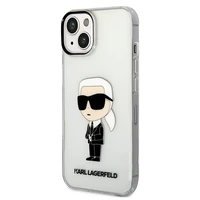 Karl Lagerfeld Ikonik Karl viedtālruņa apvalks iPhone 14 Plus - caurspīdīgs