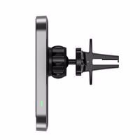 Tech-Protect CW19 MagSafe magnētiskais automašīnas turētājs ar 15W indukcijas lādētāju gaisa ventilācijai - melns