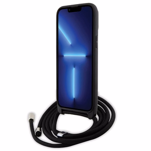 Karl Lagerfeld KLHCP14XSAKCPSK apvalks iPhone 14 Pro Max 6.7" cietais apvalks - melns krustenisks Saffiano metāla piespraude Karl&Choupette