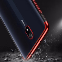 Xiaomi Redmi 8A - melns Gel TPU apvalks ar elektroapkalējuma rāmi