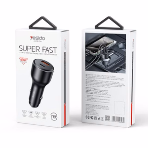 Yesido Y65 Auto Lādētājs 118W QC3.0 USB-A+C Melns