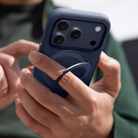 AmazingThing Cloudie viedtālruņa apvalks iPhone 17 Pro Max ar statīvu – zils