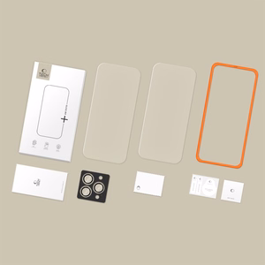 Tech-Protect Easy Set+ 3 komplekts rūdīts stikls iPhone 16 Pro / 17 Pro - caurspīdīgs