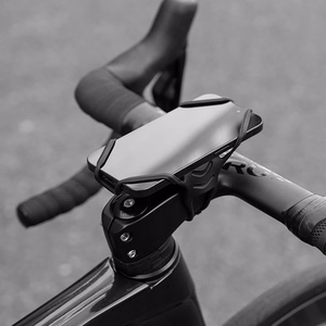 Rockbros LF24166 silikona velosipēda tālruņa turētājs, 4–7" – krāsa: melna