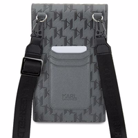 Karl Lagerfeld apvalks KLWBSAKHPKG soma - sudraba Saffiano monogramma Ikonik