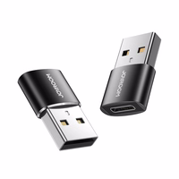 Joyroom adapteris no USB Type C (sieviešu) uz USB (vīriešu) 2 gab. melns (S-H152 Black)